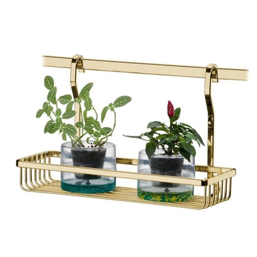 Suporte Prateleira Porta Utensílios Temperos De Barra Cozinha Dourado - 2802DD Future
