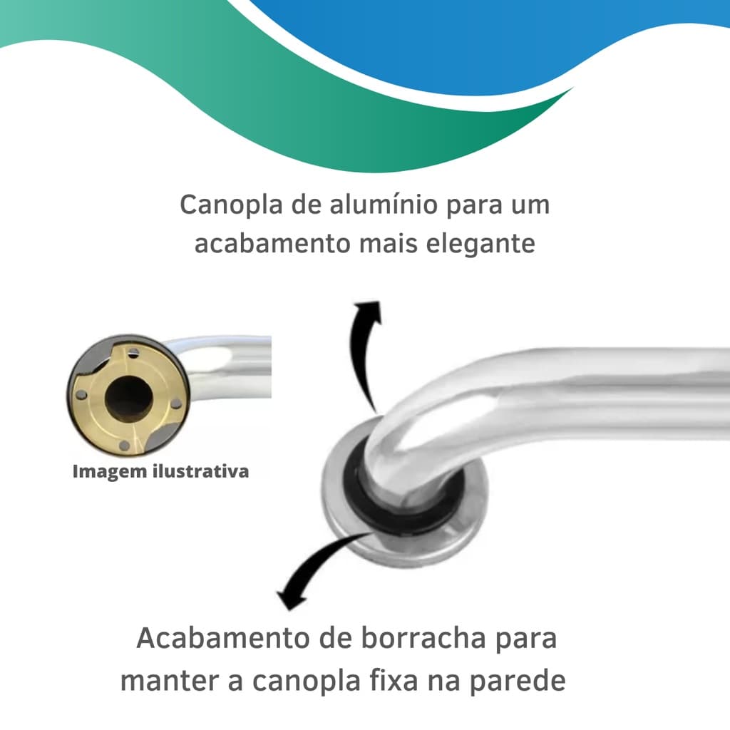 Alça Barra De Apoio Para Banheiro 40cm Idoso