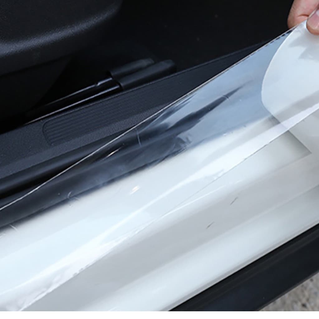 Adesivo Universal Soleira Transparente Protetor Ppf De Pvc  Carro 04 Pç
