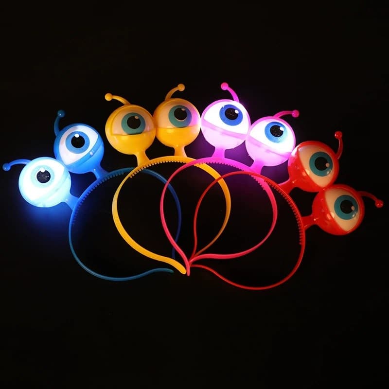 Argolas de cabeça para olhos brilhantes/brinquedos infantis led/adereços de tiara de festa