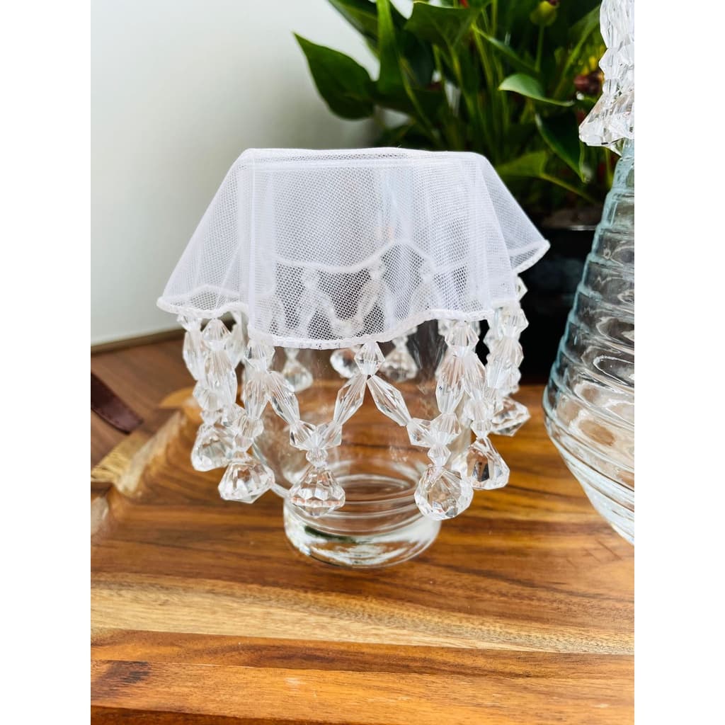 Cobre Jarra ou copo transparente diamante 15cm