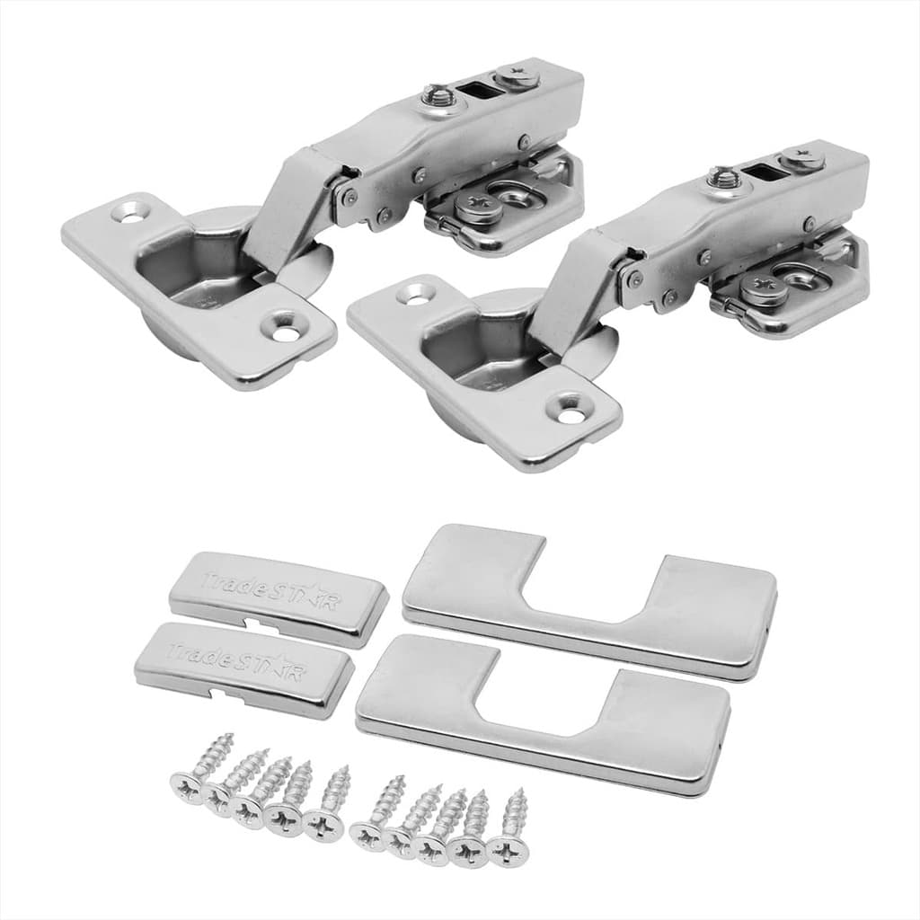 Kit C/8 Dobradiça Clip On 105 Soft Close 3D Reta Cp Caneco
