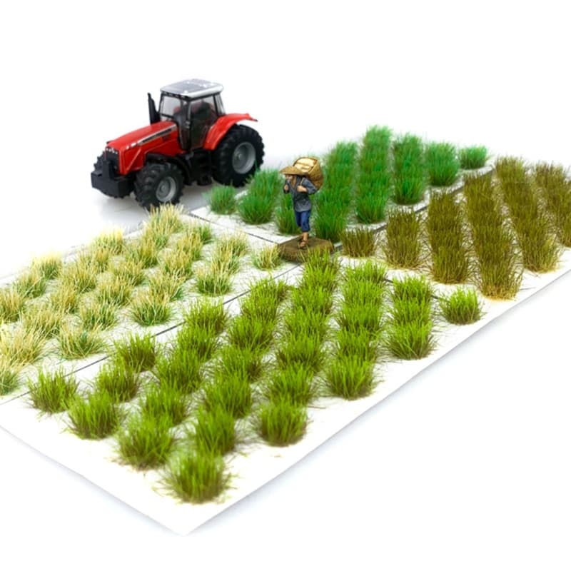 Doublebuy 32x Tufos De Grama Em Miniatura Estáticos Modelo Planta Cluster Paisagem