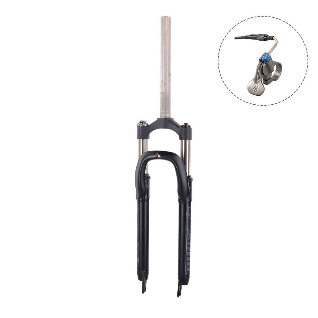 Suspensão Hidráulica Aro 29 de Aço First Rhox 100mm com Trava no Guidão