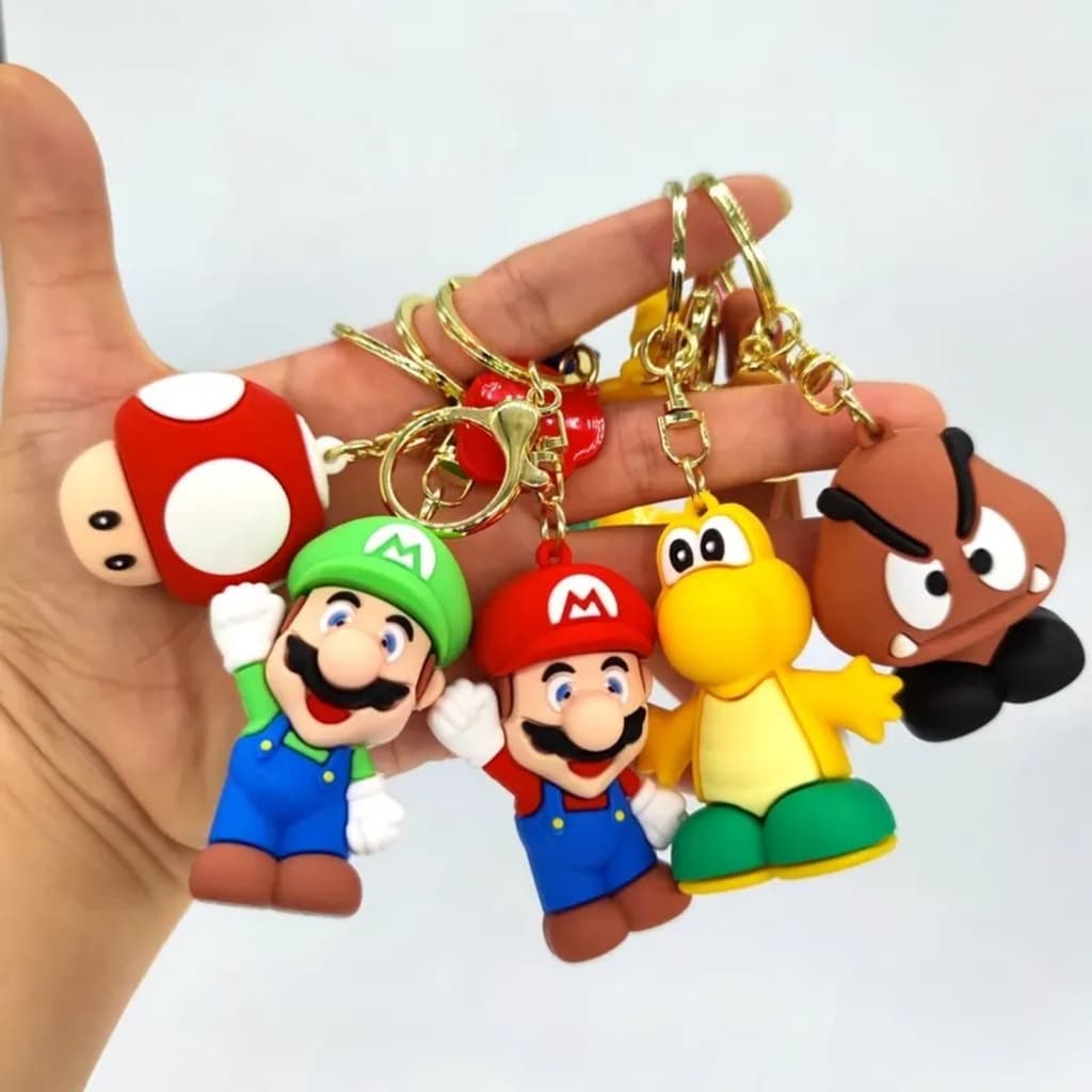 Chaveiro 3d Premium da Franquia do Super Mário Bros - Vários Personagens