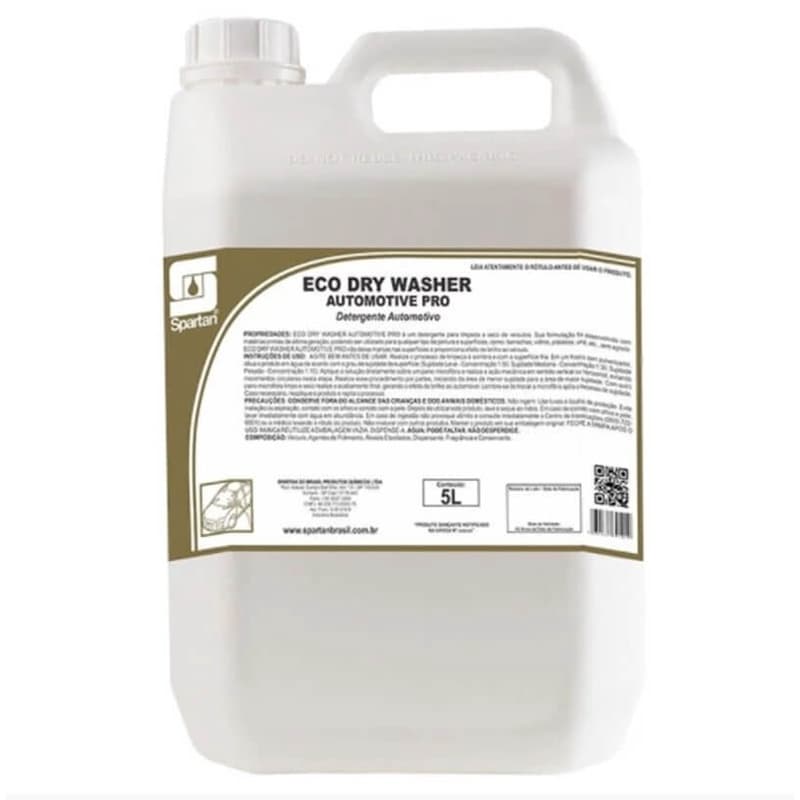 ECO DRY WASHER AUTOMOTIVE PRO 5 LITROS  SPARTAN- DETERGENTE DE LIMPEZA A SECO
