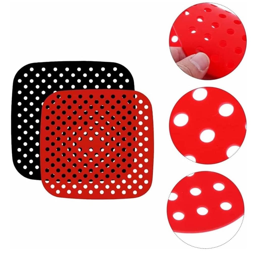 Tapete De Cozimento Silicone Quadrado Fritadeira Elétrica 18,5cm
