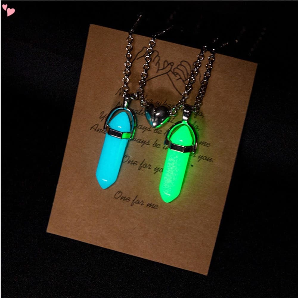 Glow in the Dark Magnetic Matching Necklace-Ímãs De Atração Mútua Casal Presentes Para Namorado E Namorada