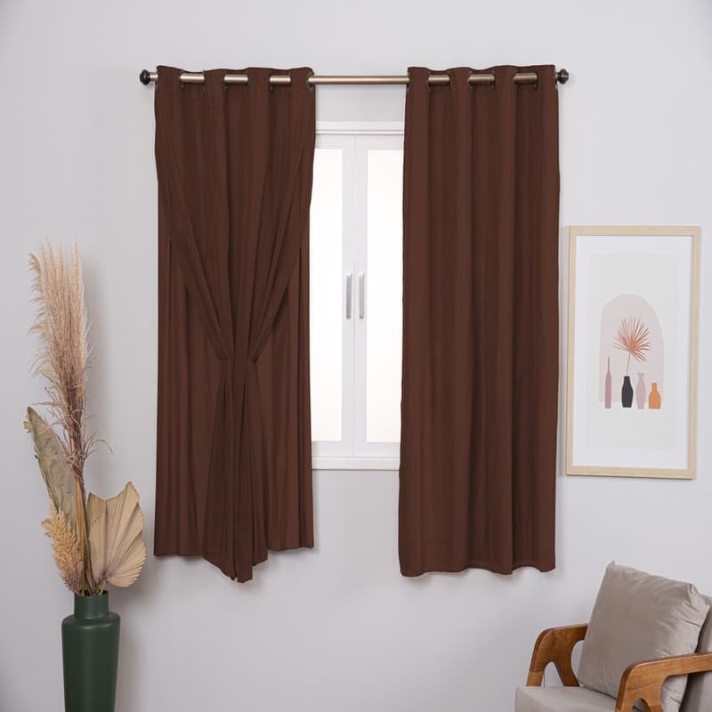 Cortina Blackout Com Voil Liso 4,00 M X 2,50 Metros