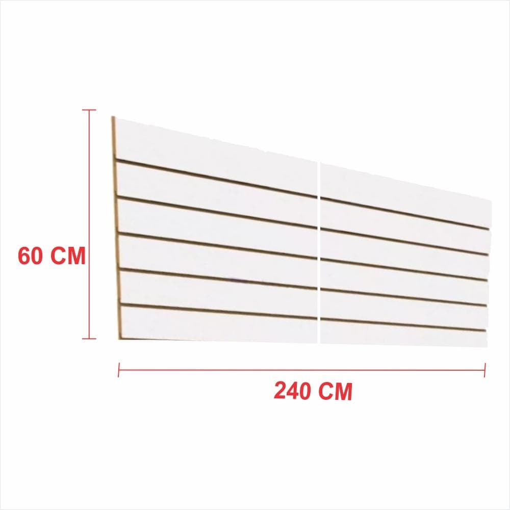 Painel canaletado branco 60cm (A) x 2.40 (C) E-Nichos