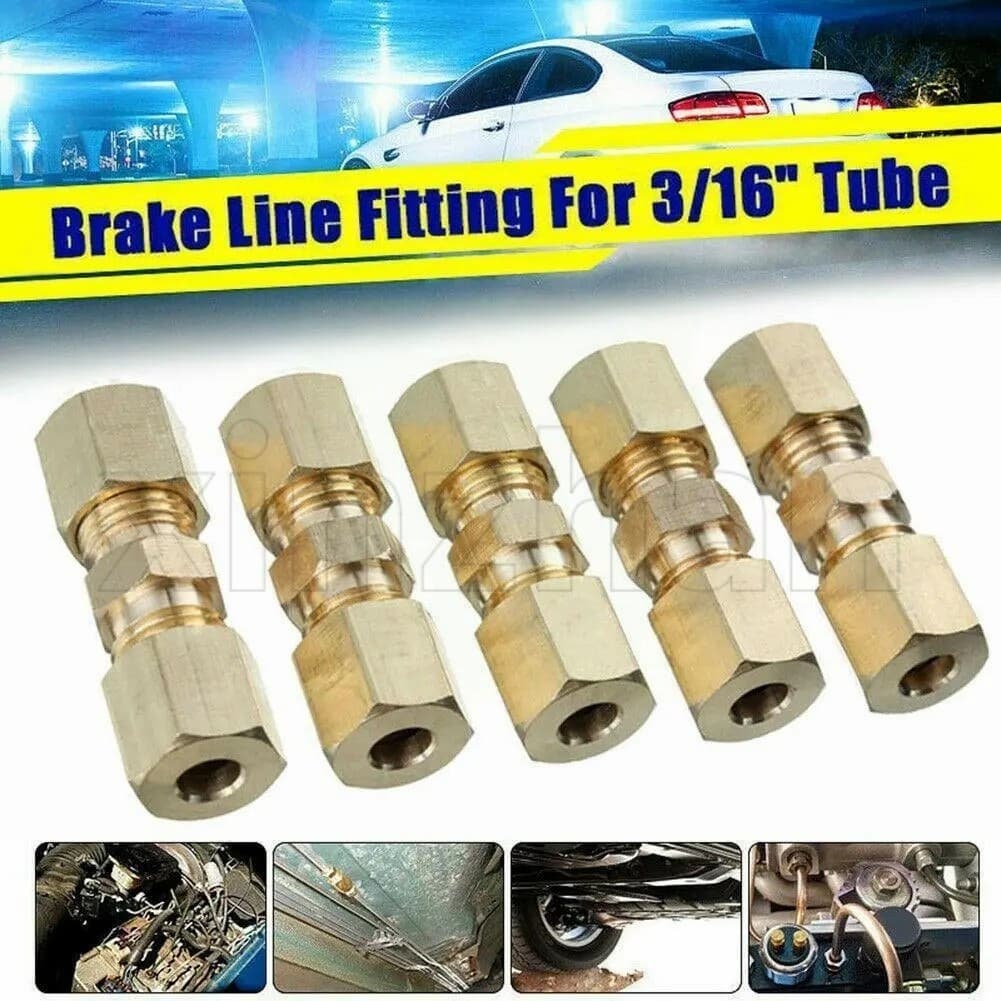 Conexões Para Tubos De Óleo De 3/16 " De Diâmetro Externo/Acessórios De Reparo Veículos Automóveis/Conector De Linhas De Freio Hidráulico De Cobre/Juntas De Compressão De Latão