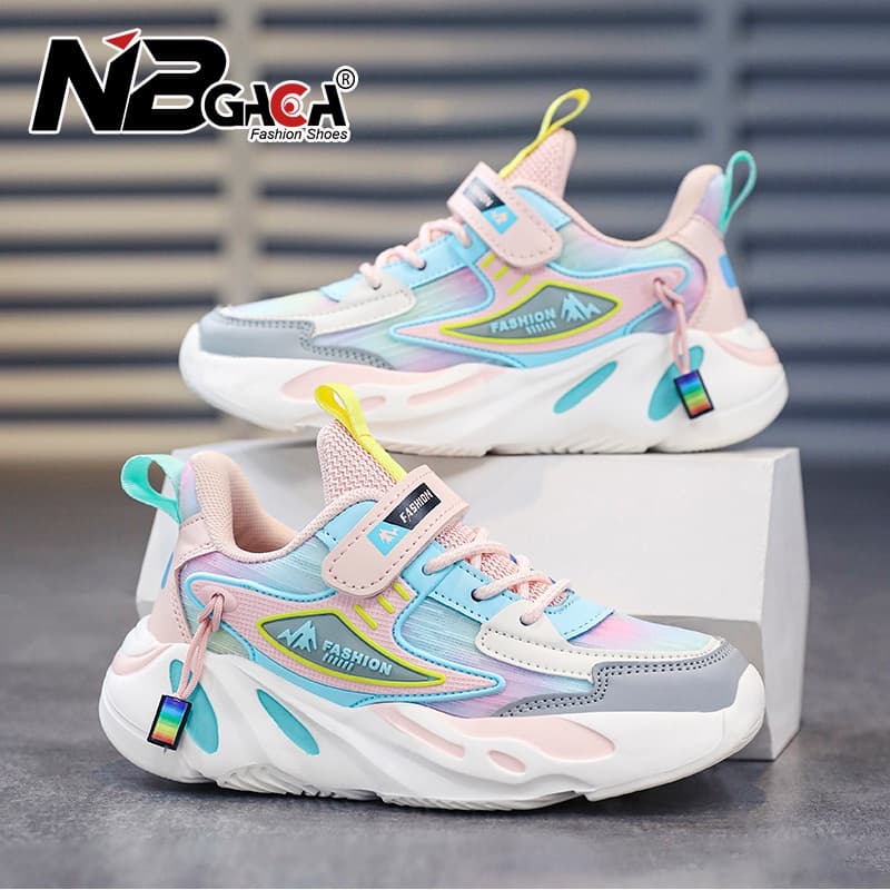 Sapatos De Tênis Para Crianças De 5-18 Anos De Idade Casuais Meninas De Malha De Couro Corrida Esportiva Tamanho 27-39