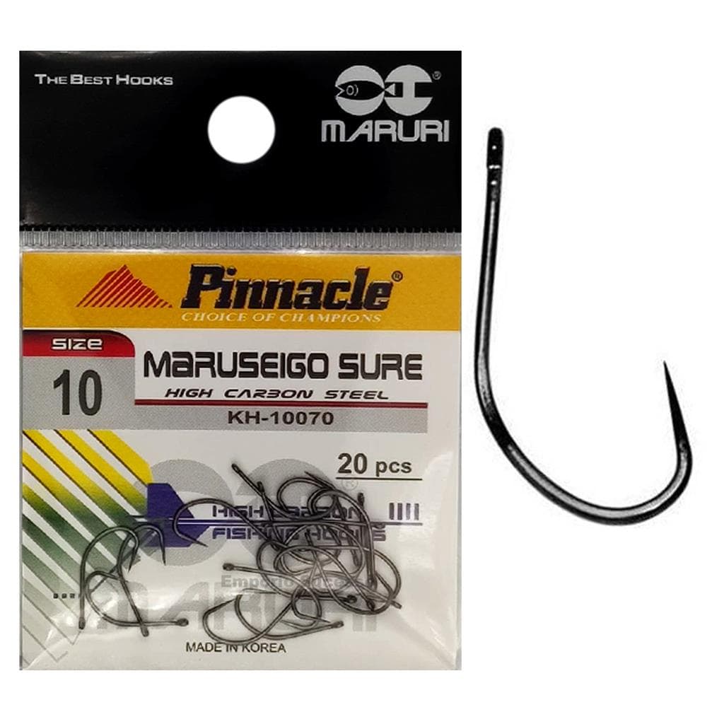 Anzol Pinnacle Maruseigo Sure No 10 - Sem Fisga - 20 Pecas