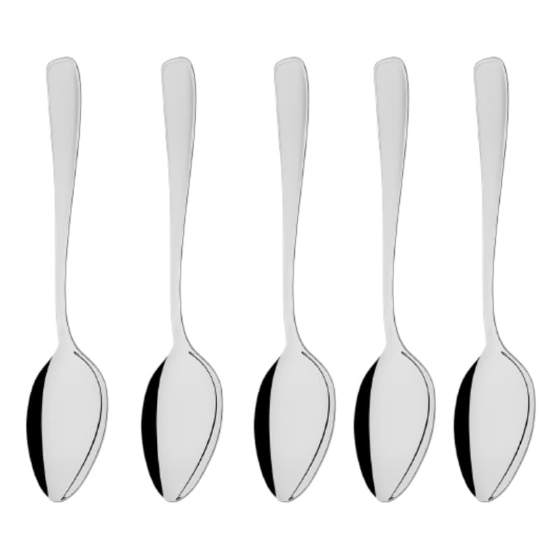 Kit 5 Colher Para Arroz Aço Inox Utensílios de Servir Cozinha