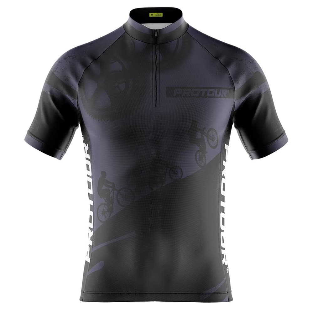 Camisa Ciclismo Camiseta Ciclista Roupa de Ciclismo Masculina Pro Tour Respeite o Ciclista Preta Com Bolsos UV 50+