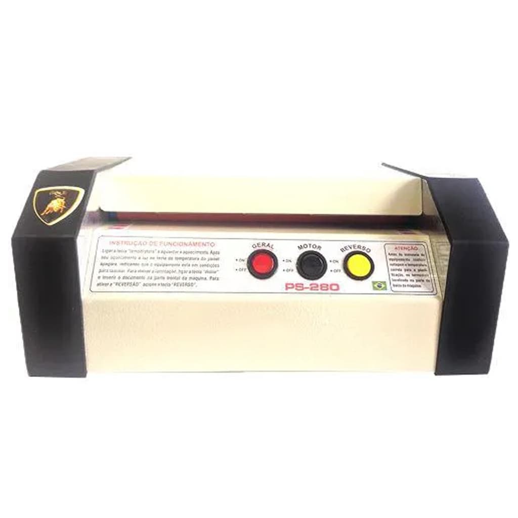 Jogo Plastificadora PS-280 e 200 Plástico Plastificação Grafity 100 Crachá e 100 RG