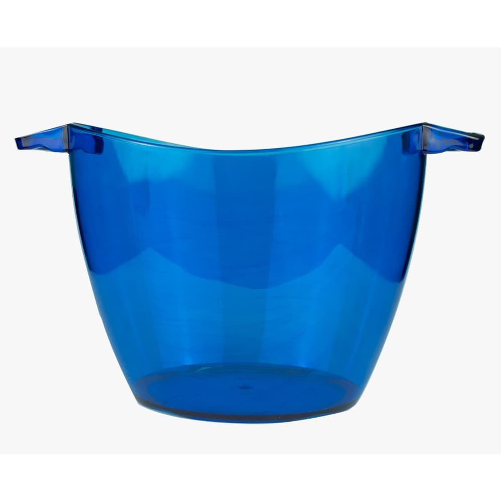 Balde Gelo Oval Champanheira Acrílico 5L Azul Neon - 01 unid