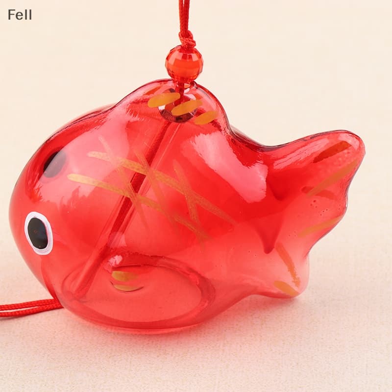 [Fel] Sinos De Carrilhão De Vento Estilo Japonês Peixinho Dourado Jardim Decoração Ao Ar Livre Pingente Ornamento Decora