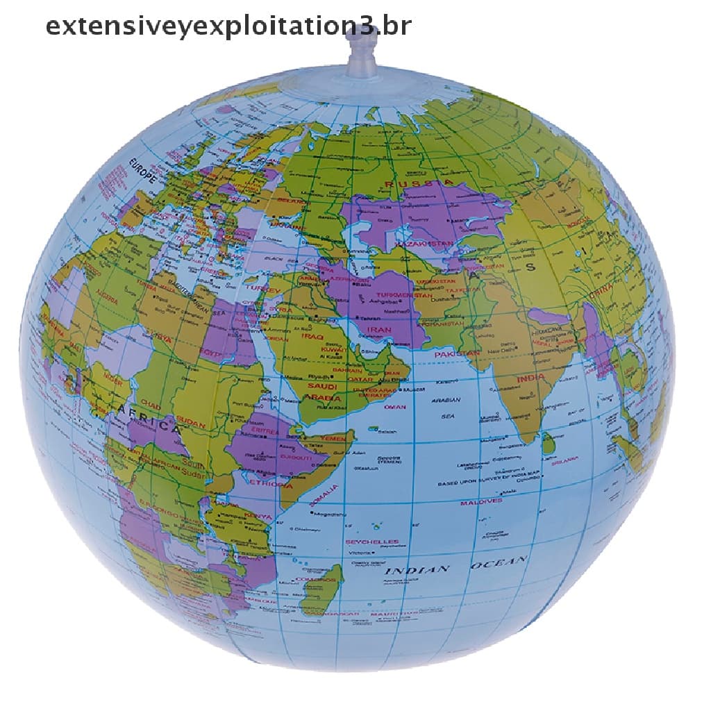 EE 40cm Globo Mundial Inflável Ensina A Educação Mapa De Geografia Bola De Praia De Brinquedo Para Crianças .