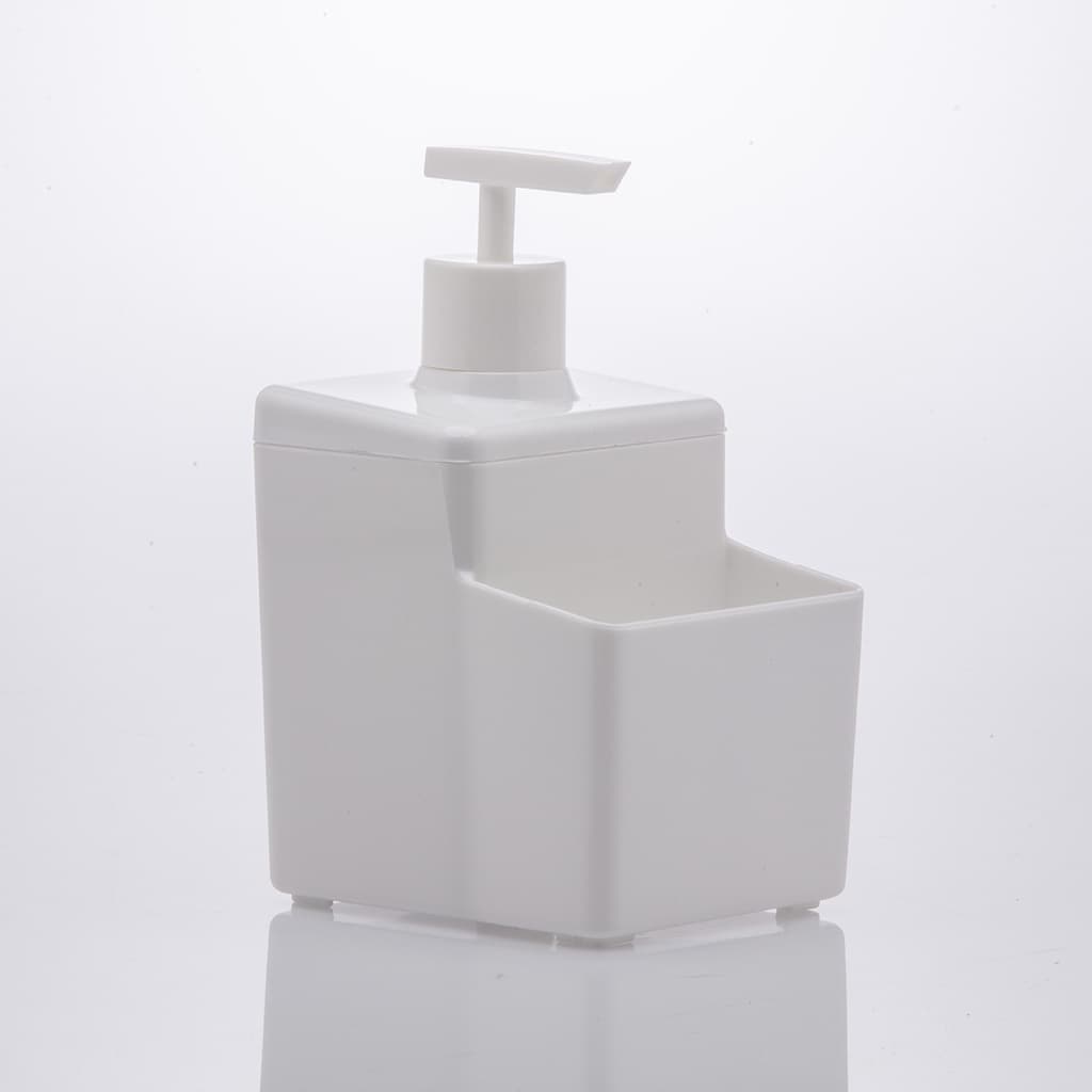 Dispenser 570 ml branco detergente, sabonete, esponja