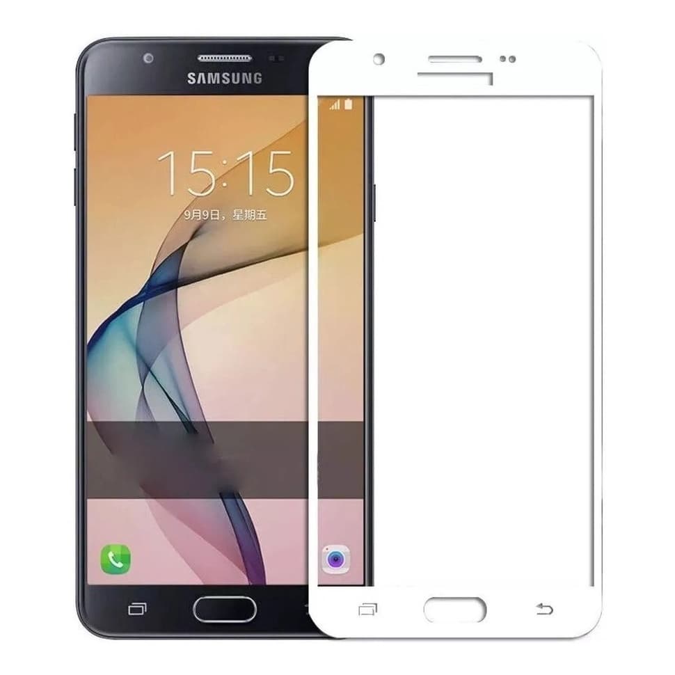 Película De Vidro 3d Branca Para Samsung Galaxy J7 Prime