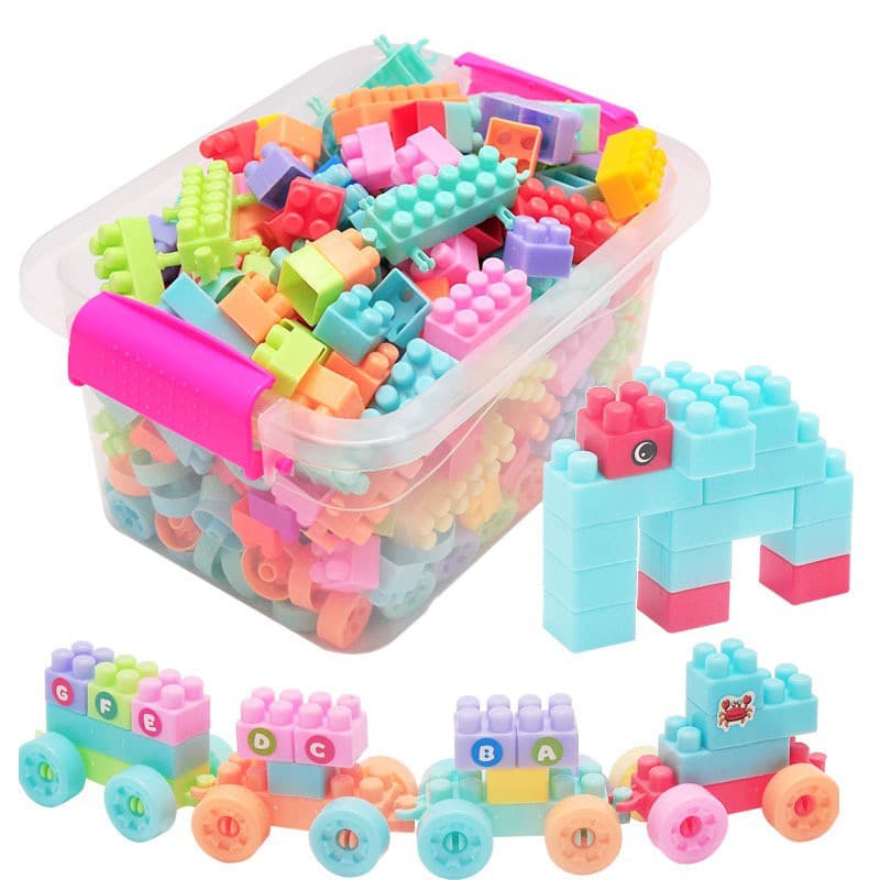 108pcs 128pcs pcs Grandes Blocos De Construção De Partículas Baby Bulk Educational Model Bricks Toys Puzzle Safty