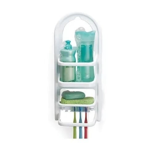 Porta Shampoo Prateleira Organizadora Multiuso Madri Branco 079/B Nitron