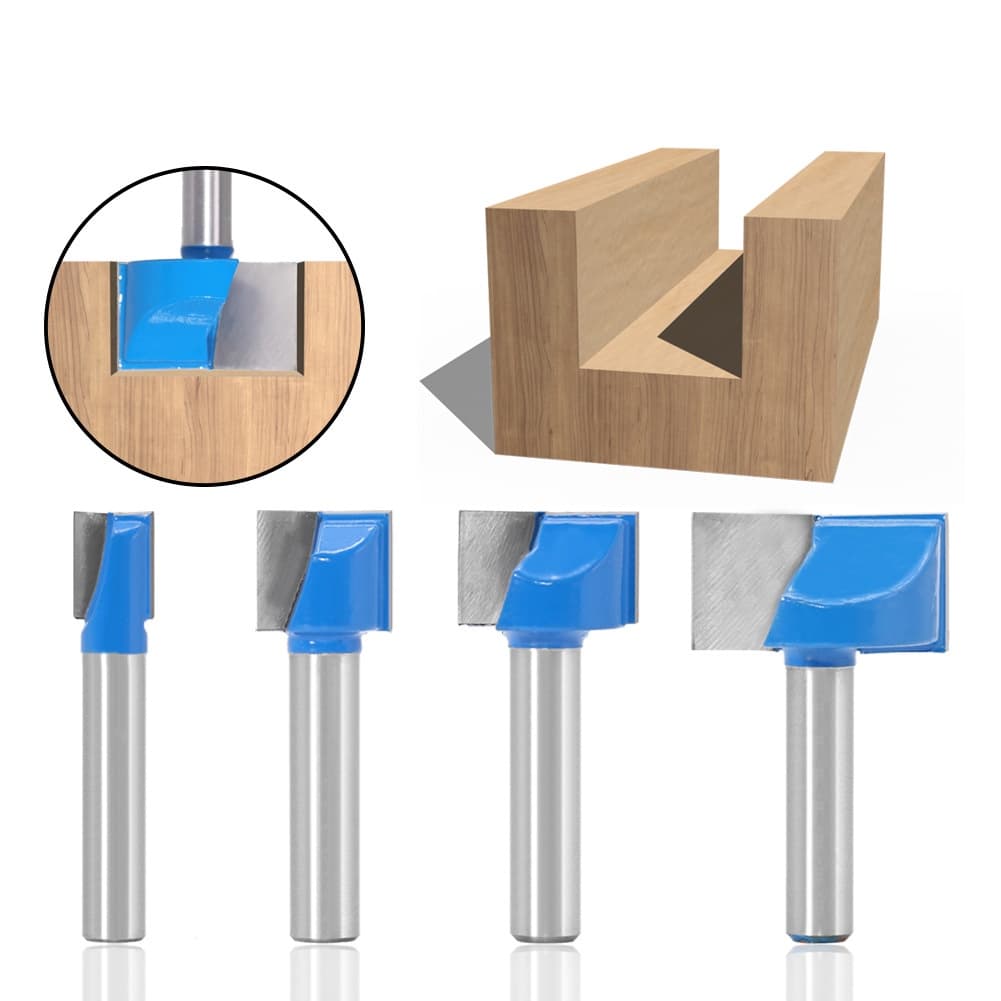 1pc 8mm Shank 10mm-32mm Fundo De Limpeza Gravação bit De Roteador De Metal Duro Fresa De Madeira Ferramentas CNC Para
