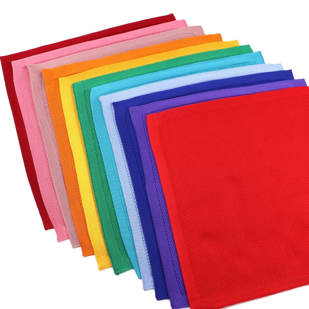 ZONFAZ Masculino Cor Sólida Malha Bolso Quadrado Vintage Lenço Cachecóis Para Festa De Negócios Terno Tecido Lenços Toal
