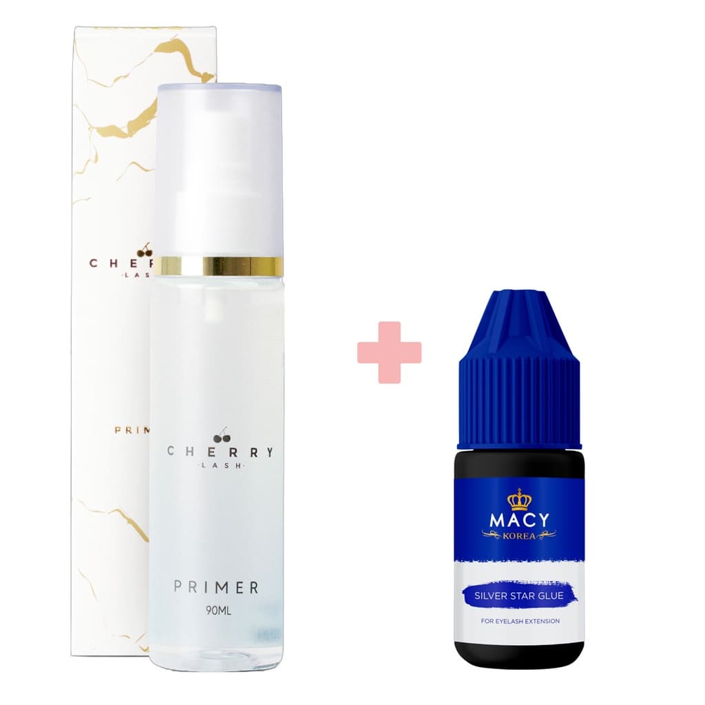 Primer Cherry Lash 90ml + Adesivo Cola Macy Silver 3g