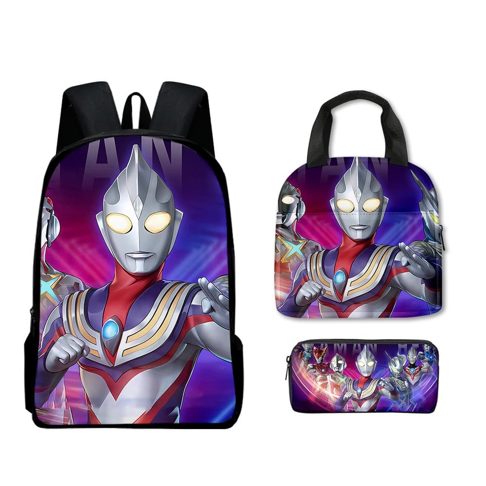 Crianças mochilas escolares Cyro ultraman mochilas Anime ultraman mochilas estudantes da escola primária mochilas almoço