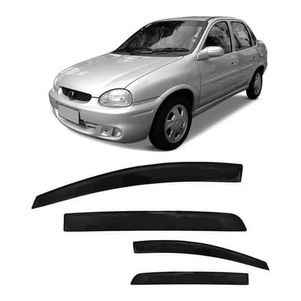 Defletor Calha de Chuva Corsa Classic 1994 a 2015 4 Portas Ecoflex