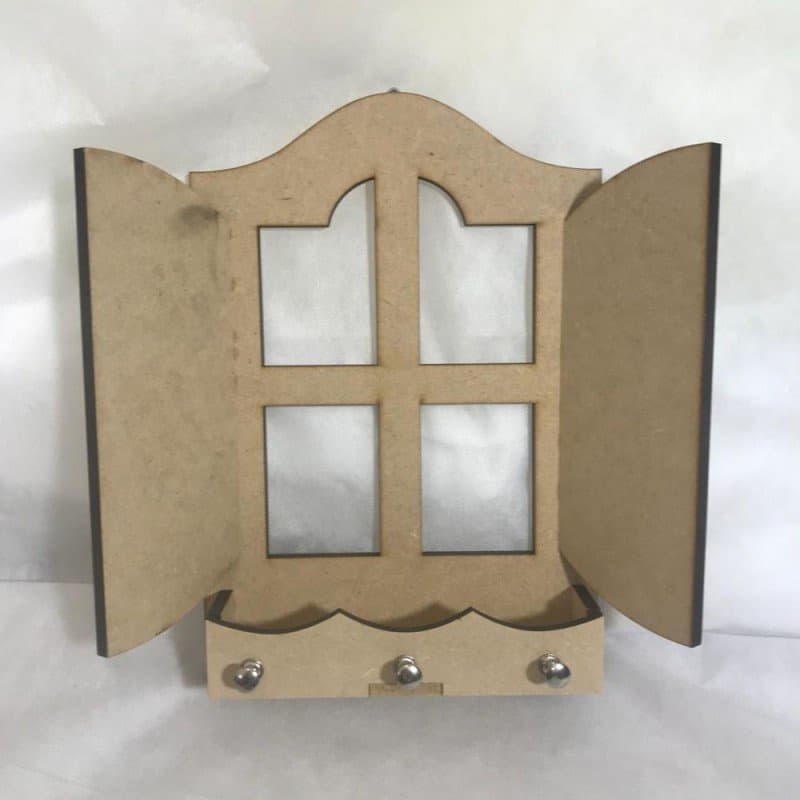 Porta Chaves Janela 6mm Com Floreira (3 Pinos) - 26A x 28C