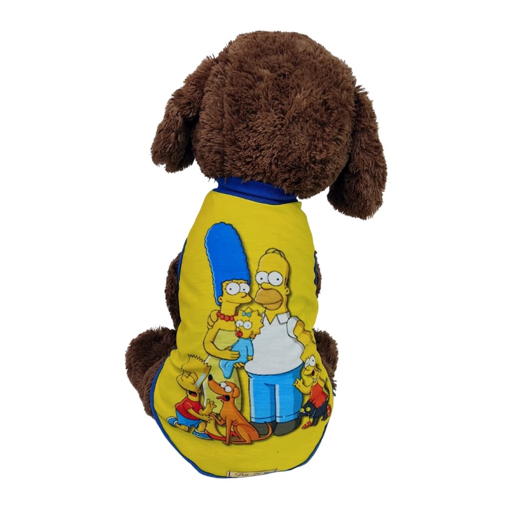 Camisa Pet Simpsons Margie Rommer  Roupa Divertida para Cachorro e Gato amarela