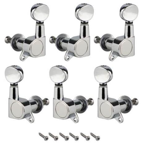 Tarraxas Modelo 3R3L Para Guitarras Tipo LesPaul Cromadas