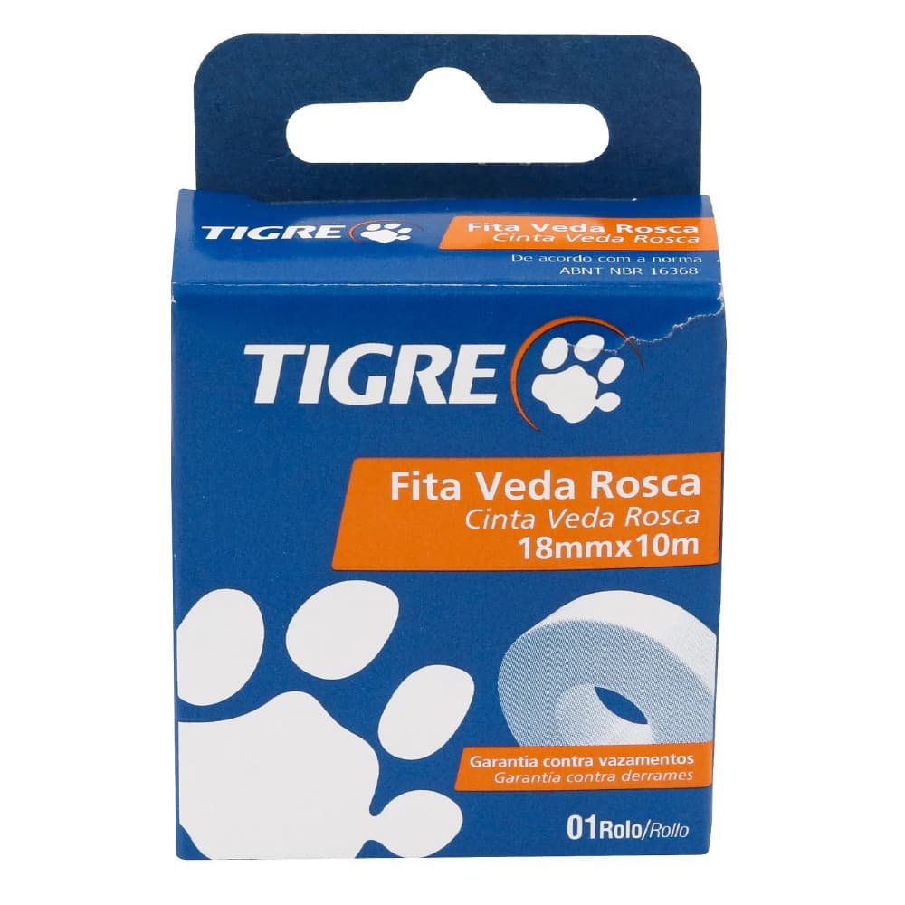 Fita Veda Rosca 18mmx10m - Tigre
