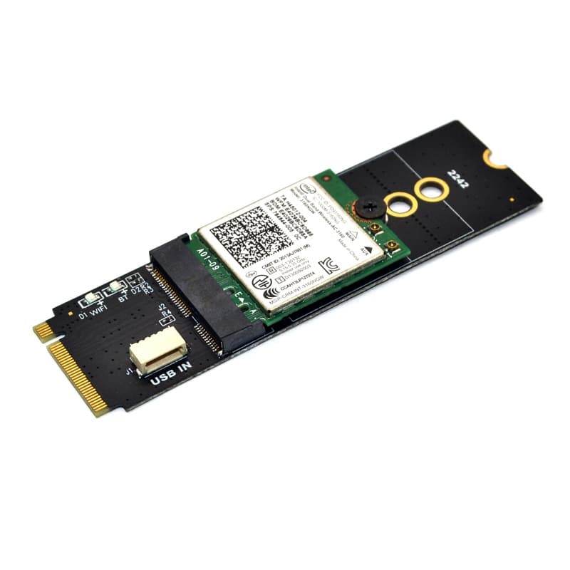 M . 2 Adaptador Wi-Fi Chave Para A + E Slot Wifi Placa De Rede Bluetooth NGFF NVMe PCI express SSD Porta