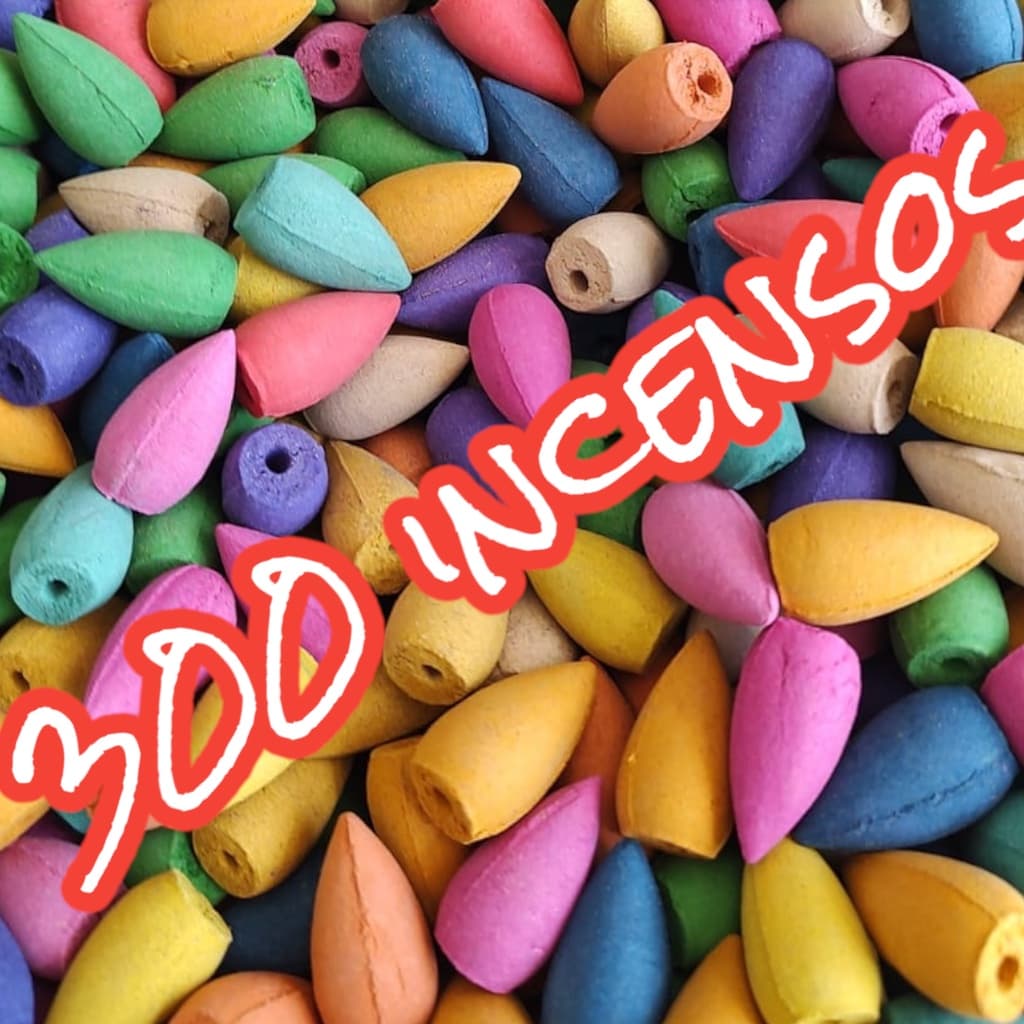 300 Incensos Cone Cascata de Fumaça Escultura Natural Nirvana Longa Duração