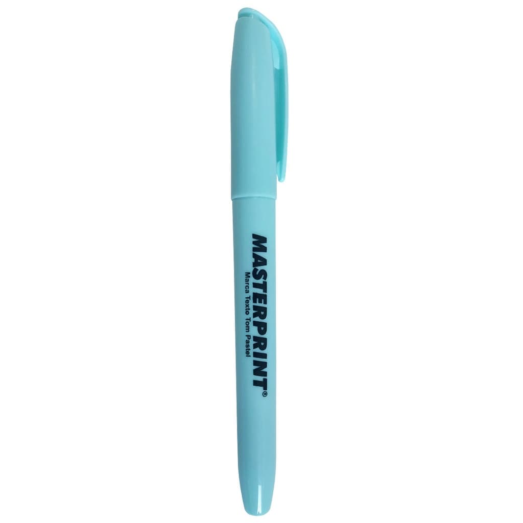 Caneta Marca Texto Azul Tom Pastel Ponta Chanfrada Masterprint MP 612