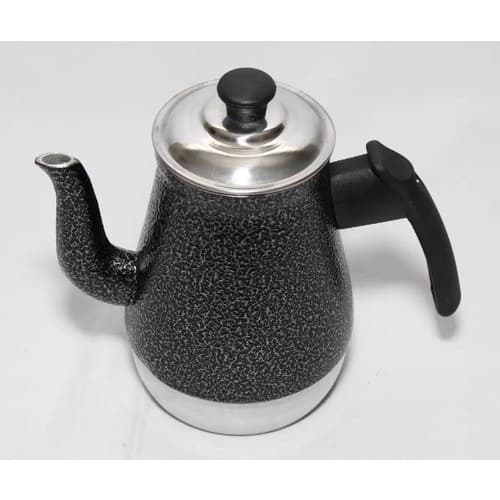 Bule Para Café Chá Em Alumínio Preto 1 Litro