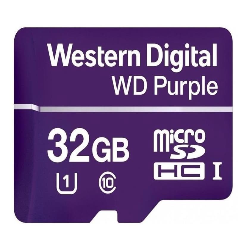 Cartão MicroSD WD Purple 32GB: Ultra-Durável p/ Câmeras de Segurança e Veiculares