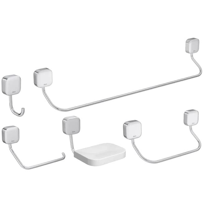 Kit Acessórios Para Banheiro 5 Peças Porta Toalha Saboneteira Deca Pix