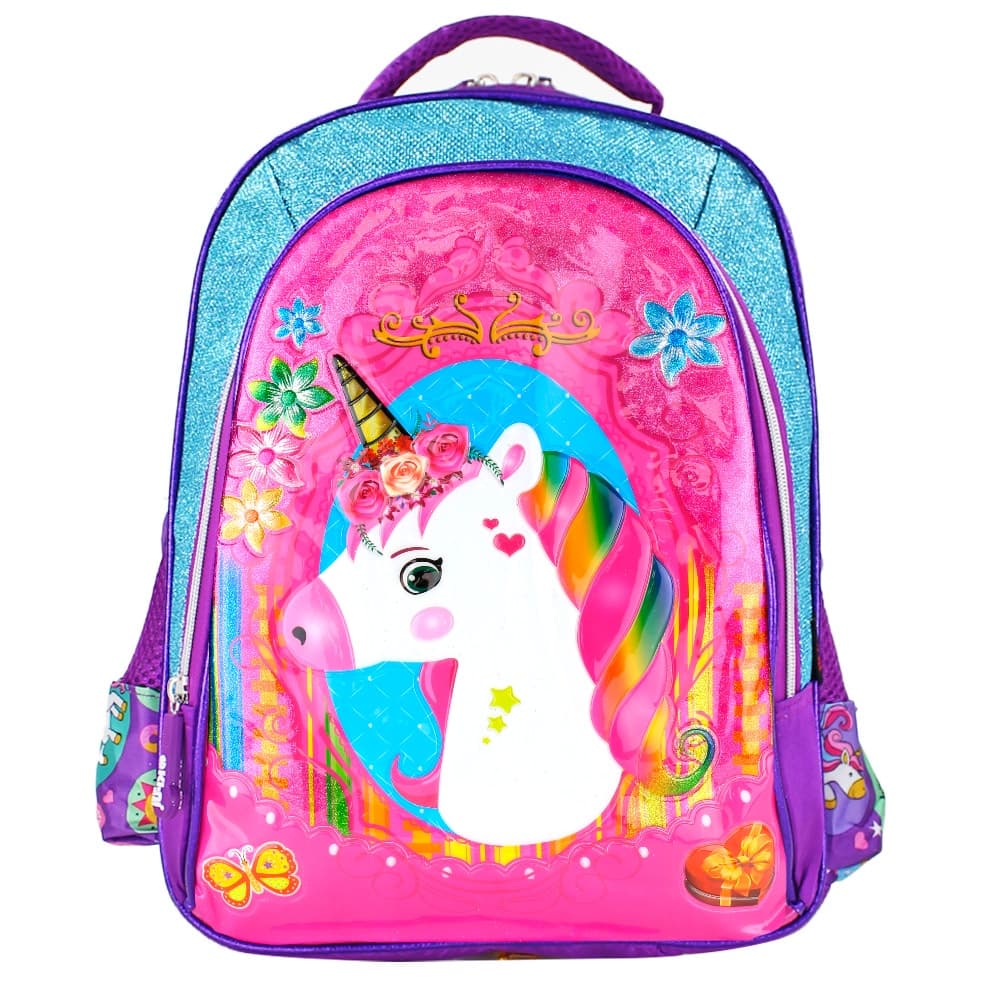 Mochila Infantil Menina Mochila de Unicórnio Escolar de Costas