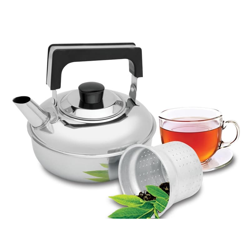 Chaleira aço inox com filtro para chá 1 litro Ravinox 000610