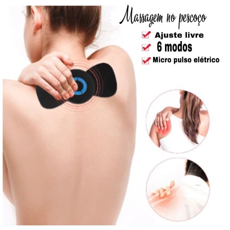Mini Massageador Eletrico Estimulador Dor Pescoco Perna