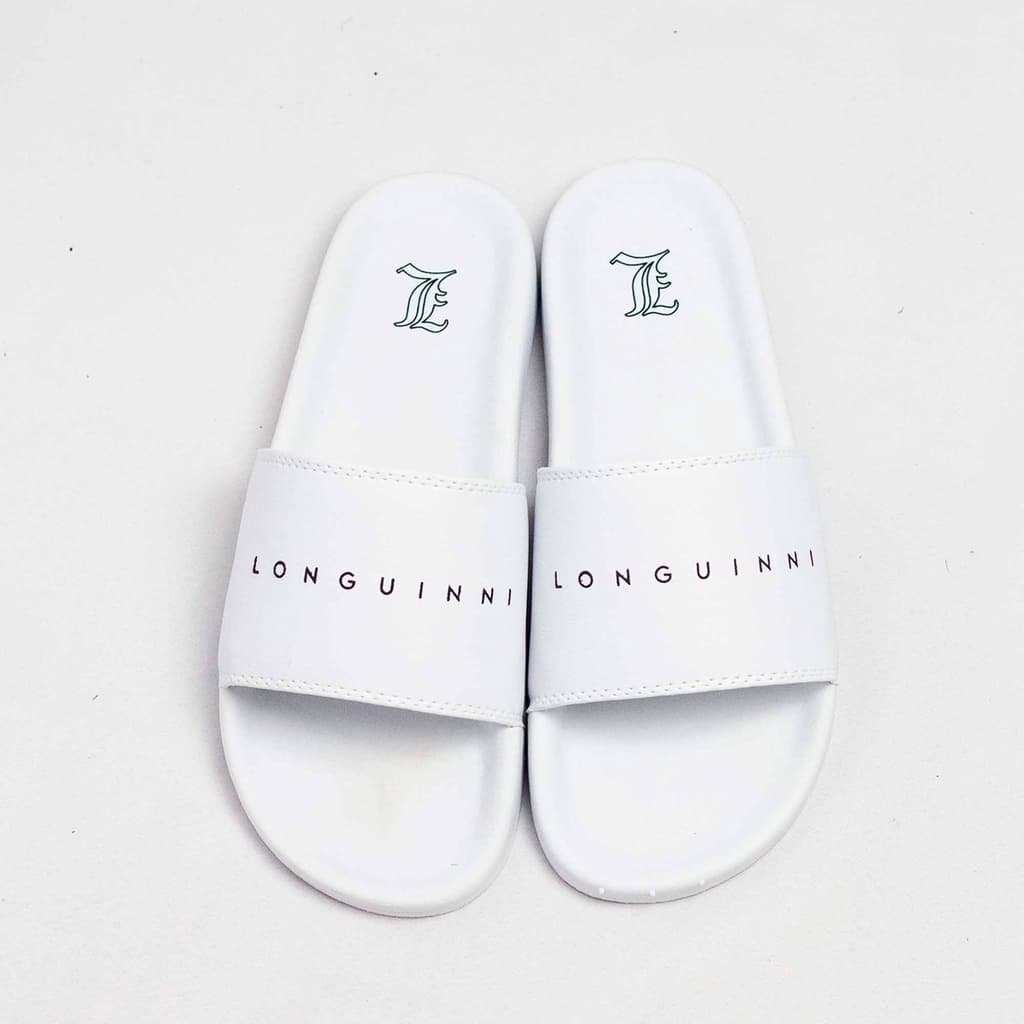Chinelo Slide Longuinni Classic Retro Branco