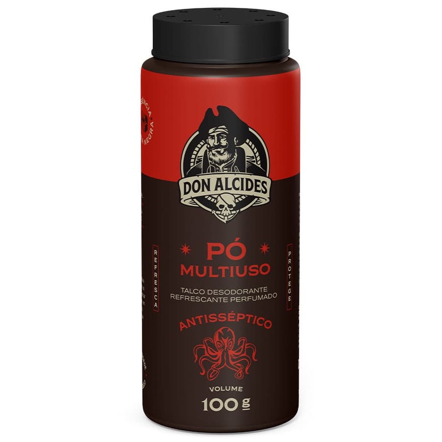 Pó Multiuso Talco Desodorante Refrescante Antisséptico Barba 100g Don Alcides