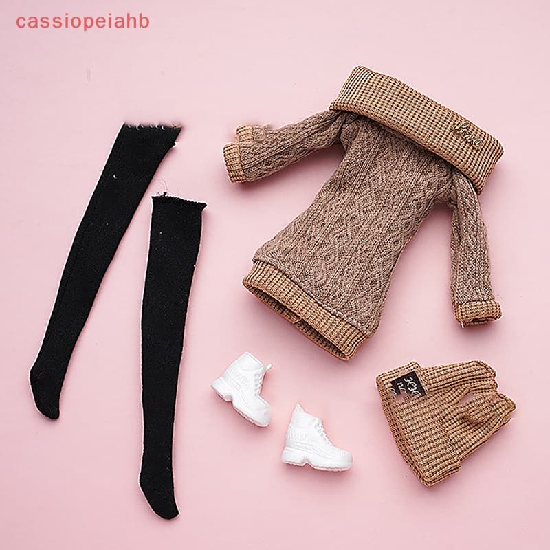 (cassiopeiahb) 1Set 30cm Roupas De Bonecas Acessórios De Sweater Hat Stockings Suit
