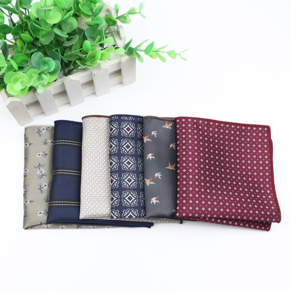 ZONFAZ Lenço De Seda Vintage Lenços De Moda Para Homem Bolso Quadrado Macio Novidade 25 * 25cm