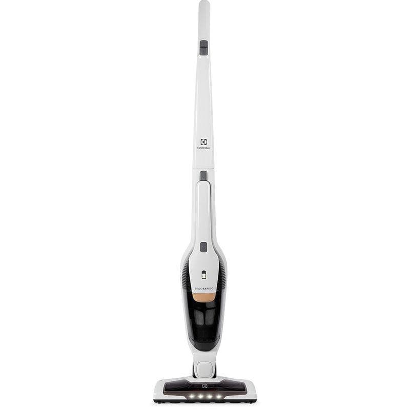 Aspirador de Pó Vertical Electrolux Ergorapido 2 em 1 Branco Luz LED (ERG25B) - EPA Função BrushRollClean 420ml - Bivolt